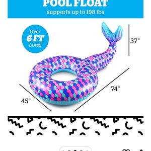 Mermaid Tail Pool Float - Blue and Purple